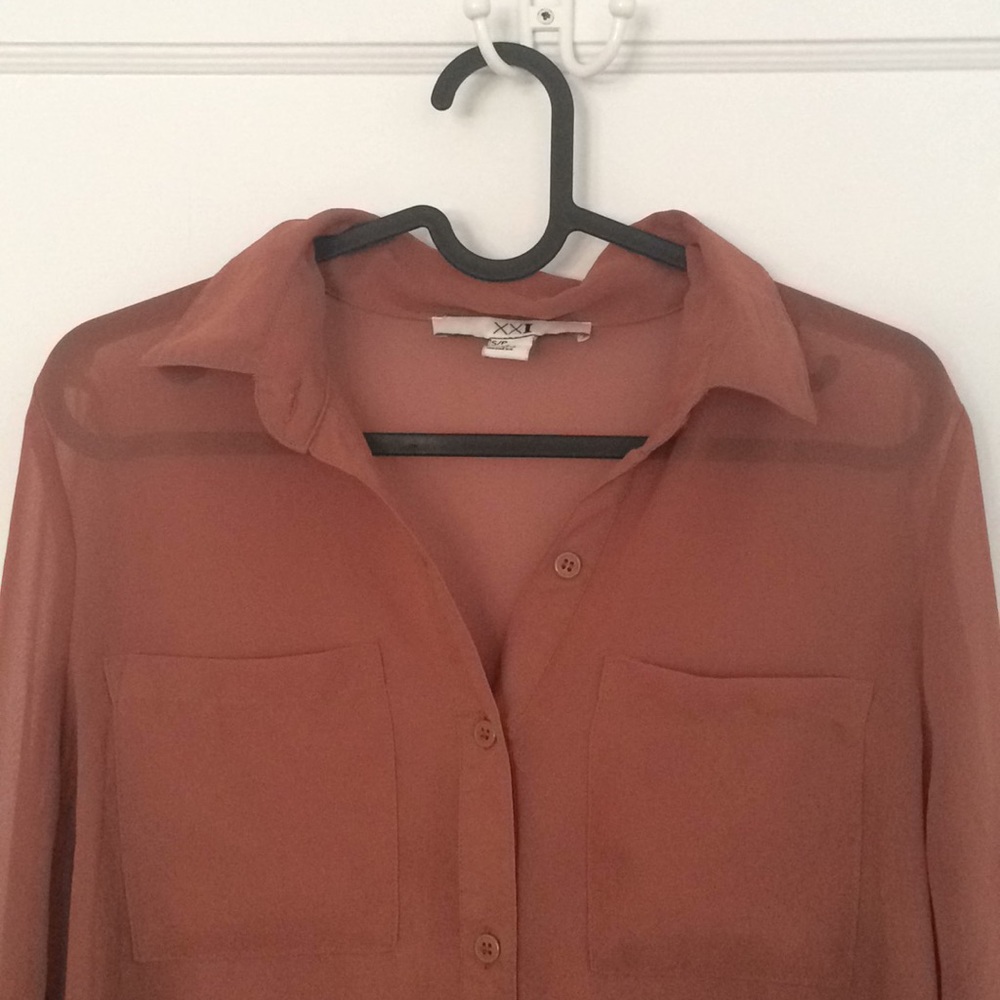 Sheer button up blouse